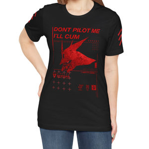 Sazabi Dont Pilot me I'll Cum Red Typography Gundam Shirt